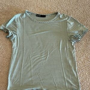 Rails Sage Striped Short-Sleeve Crew Tee